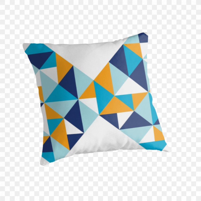 Throw Pillows Cushion Triangle, PNG, 875x875px, Throw Pillows, Blue, Cushion, Pillow, Rectangle Download Free