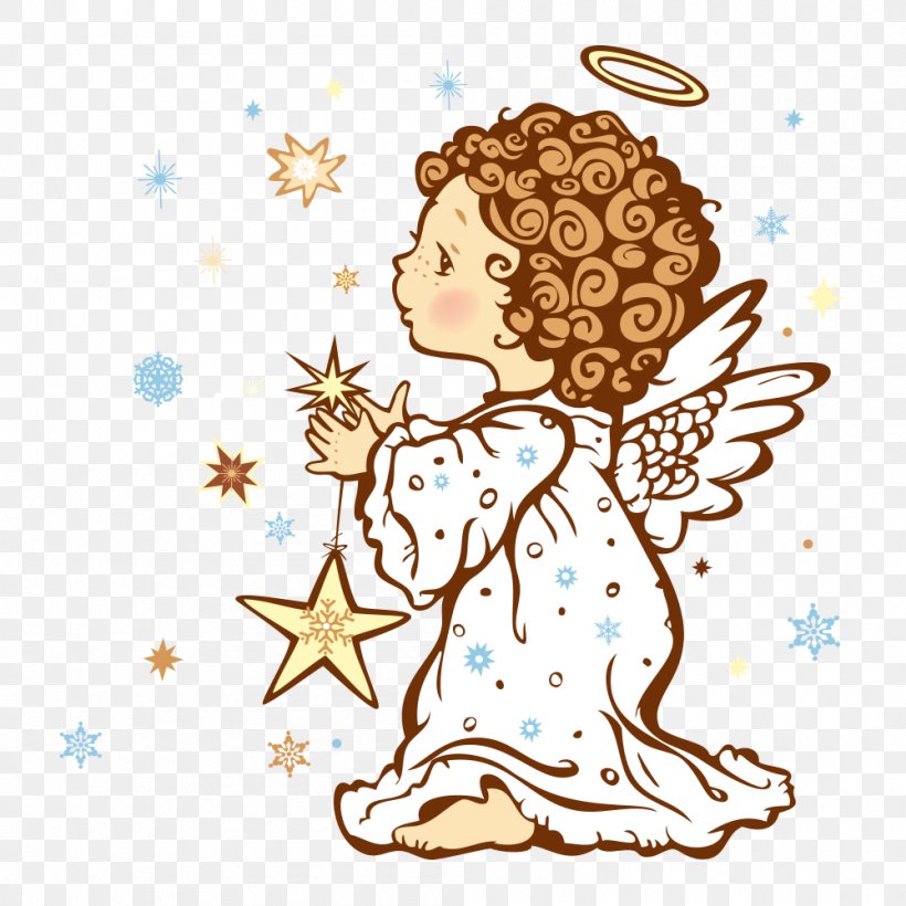 Angel Royalty-free Stock Illustration Clip Art, PNG, 1000x1000px, Angel, Area, Art, Cartoon, Fictional Character Download Free