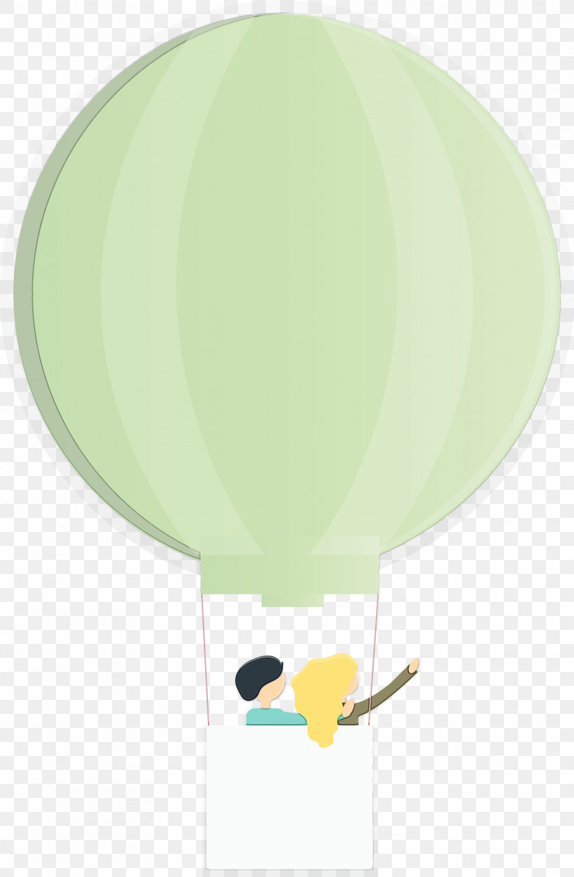 Hot Air Balloon, PNG, 1963x3000px, Hot Air Balloon, Balloon, Floating, Green, Paint Download Free