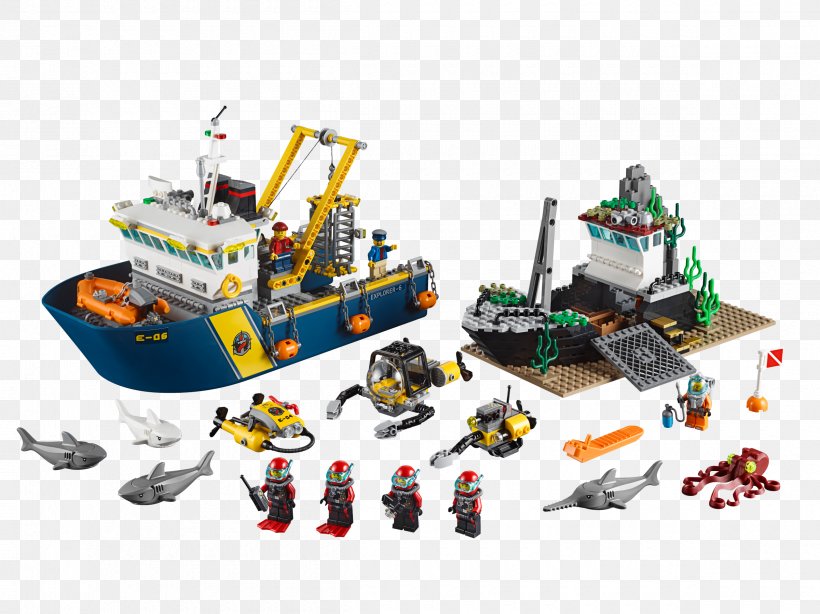 LEGO 60095 City Deep Sea Exploration Vessel Toy LEGO 60090 City Deep Sea Scuba Scooter LEGO 60096 City Deep Sea Operation Base, PNG, 2400x1799px, Lego, Deep Sea, Deepsea Exploration, Lego City, Lego Minifigure Download Free