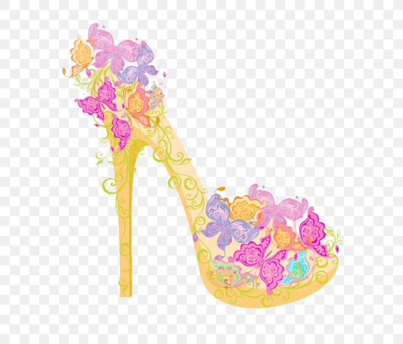 High-heeled Footwear Shoe Flower Illustration, PNG, 700x700px, Highheeled Footwear, Fashion, Flower, Footwear, Heel Download Free