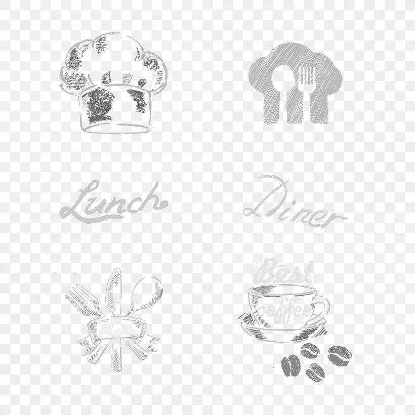 Coffee Cafe Restaurant Cook Knife And Fork Inn, PNG, 1000x1000px, Coffee, Black And White, Body Jewelry, Cafe, Coffee Bean Download Free