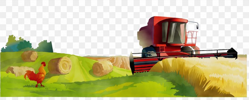 Grass Vehicle Lawn Tractor Machine, PNG, 3600x1450px, Watercolor, Grass, Lawn, Machine, Paint Download Free
