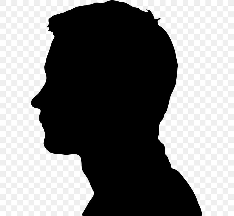 man face clip art black and white