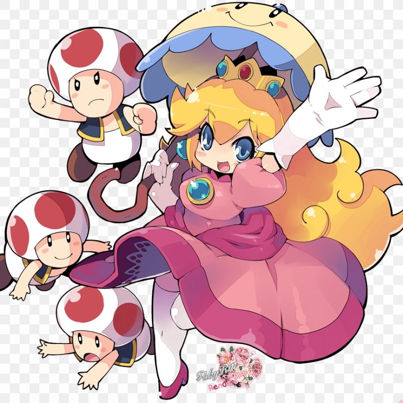 Super Princess Peach Super Mario Bros. Rosalina, PNG, 881x881px, Watercolor, Cartoon, Flower, Frame, Heart Download Free