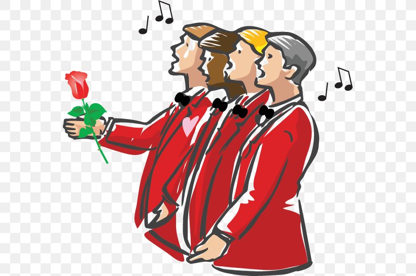 Singing Valentines Valentine's Day Barbershop Choir, PNG, 571x545px, Watercolor, Cartoon, Flower, Frame, Heart Download Free