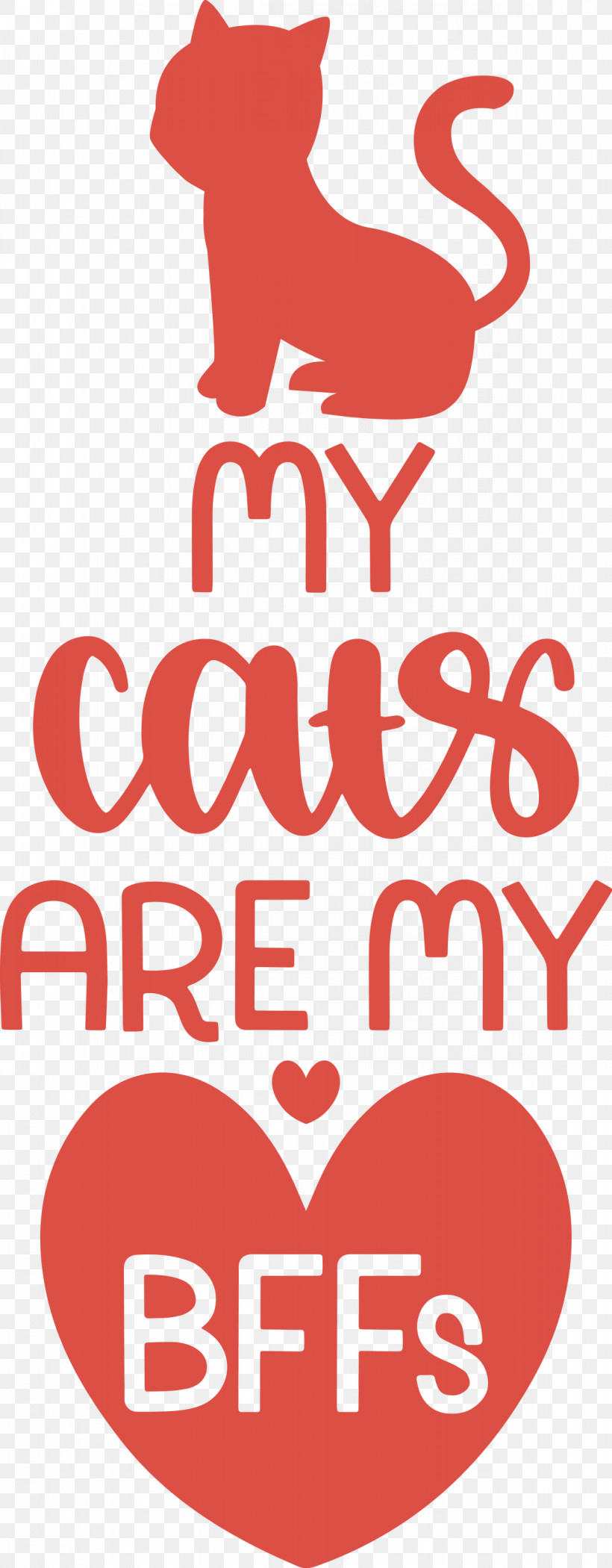 My Cats Are My Bffs Cat, PNG, 1171x3000px, Cat, Geometry, Heart, Line, Logo Download Free