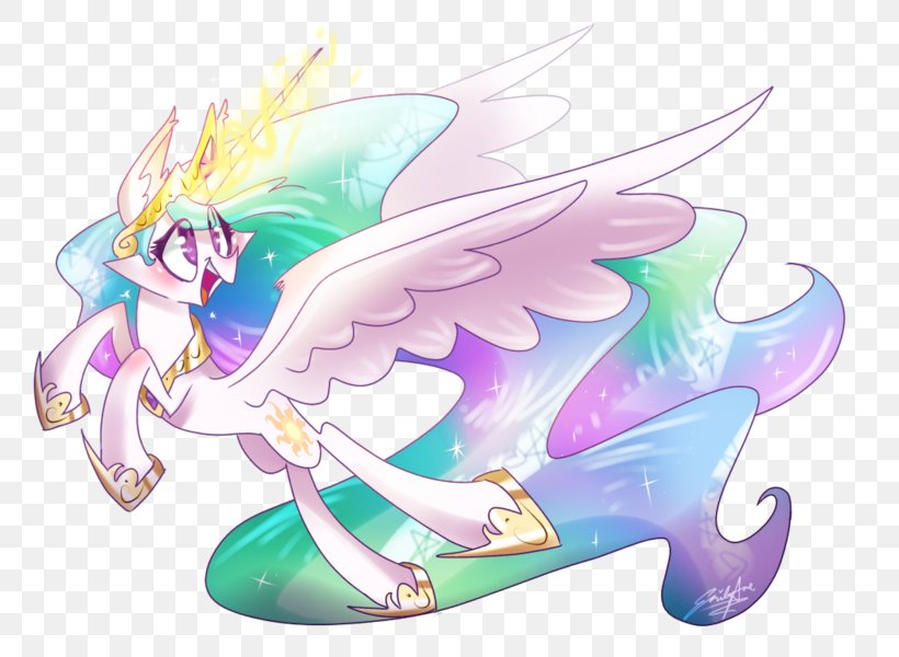 Pony Princess Celestia Winged Unicorn Equestria Daily Horse, PNG, 800x600px, Watercolor, Cartoon, Flower, Frame, Heart Download Free