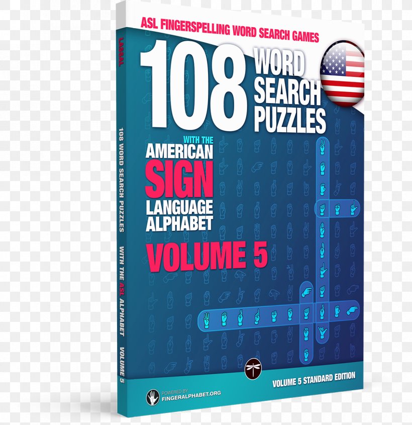 The American Sign Language Puzzle Book Fingerspelling Word Search, PNG, 1200x1237px, American Sign Language, Advertising, Alphabet, Book, Brand Download Free