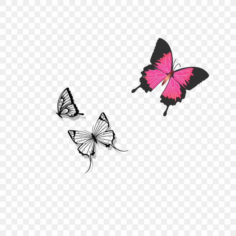 Butterfly Grey Red, PNG, 1024x1024px, Butterfly, Arthropod, Black And White, Brush Footed Butterfly, Butterflies And Moths Download Free