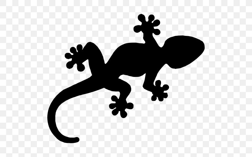 Lizard Reptile Gecko Silhouette Clip Art, PNG, 512x512px, Lizard, Black And White, Common Leopard Gecko, Drawing, Eidechse Download Free