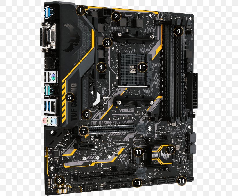 Socket AM4 ASUS AMD Ryzen AM4 DDR4 HDMI DVI VGA M.2 USB 3.1 MicroATX B350 Mother Motherboard DDR4 SDRAM, PNG, 590x678px, Socket Am4, Advanced Micro Devices, Asus, Chipset, Computer Accessory Download Free