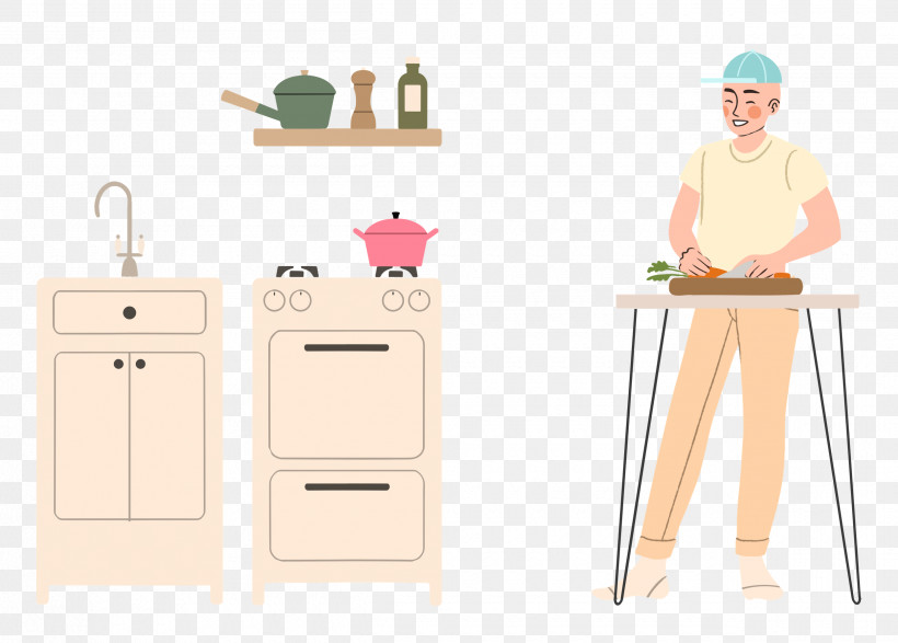 Cooking Kitchen, PNG, 2500x1790px, Cooking, Furniture, Geometry, Kitchen, Line Download Free