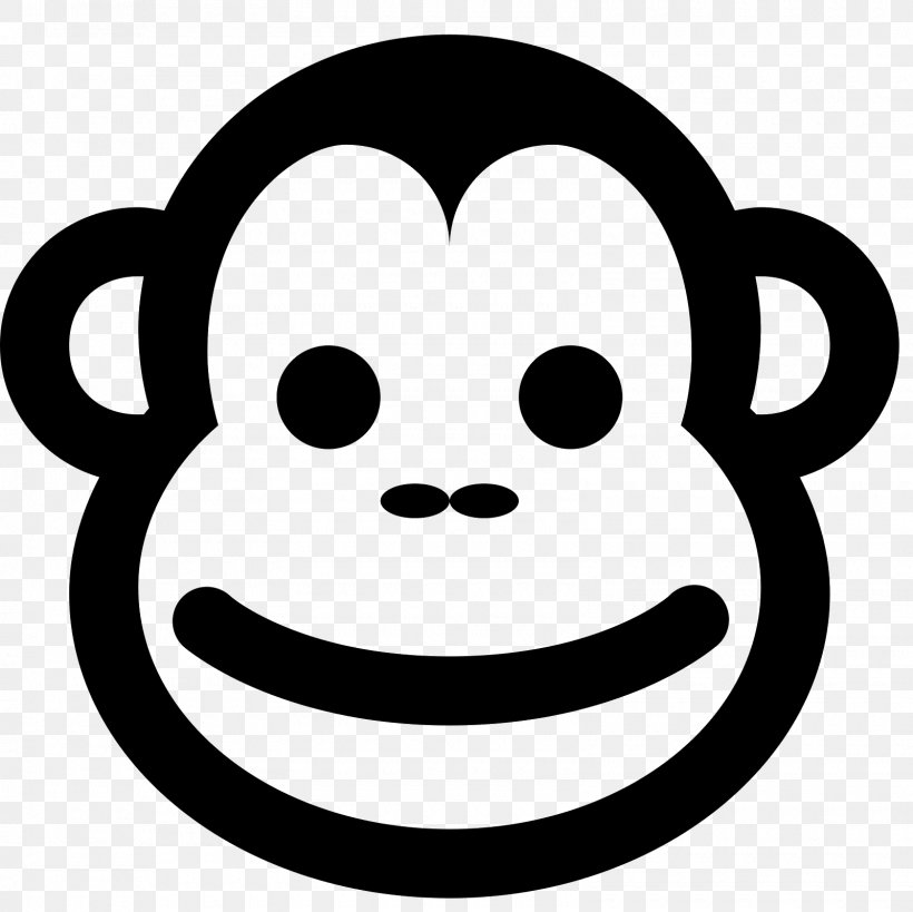 Emoticon Monkey Swap, PNG, 1600x1600px, Emoticon, Black And White, Emoji, Face, Head Download Free