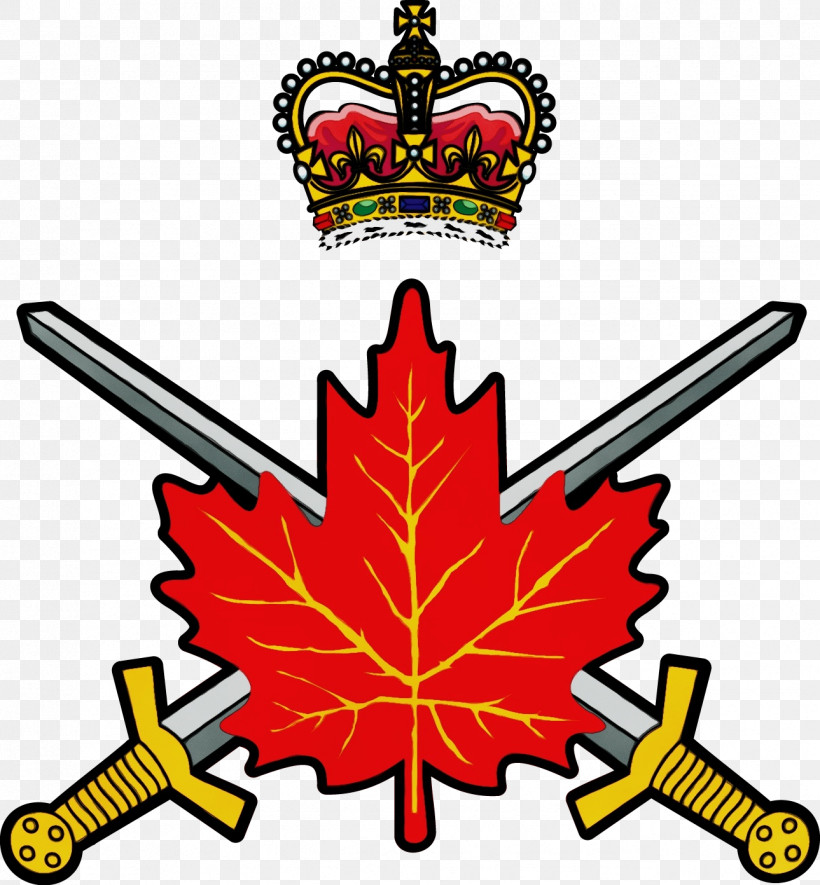 Maple Leaf, PNG, 1289x1392px, Watercolor, Air Force, Badge, Canada, Canadian Armed Forces Download Free