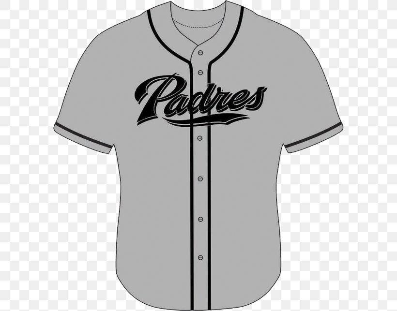 Baseball Uniform San Diego Padres T-shirt Sports Fan Jersey, PNG, 600x643px, Baseball Uniform, Active Shirt, Baseball, Black, Black And White Download Free