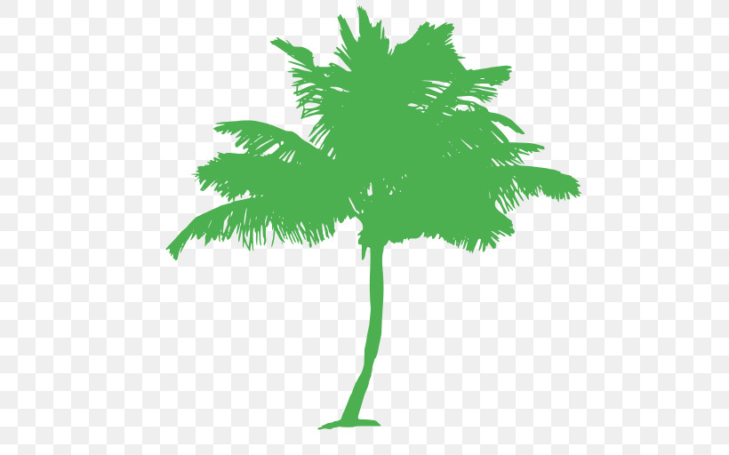 Palm Tree, PNG, 512x512px, Green, Arecales, Coconut, Leaf, Palm Tree Download Free