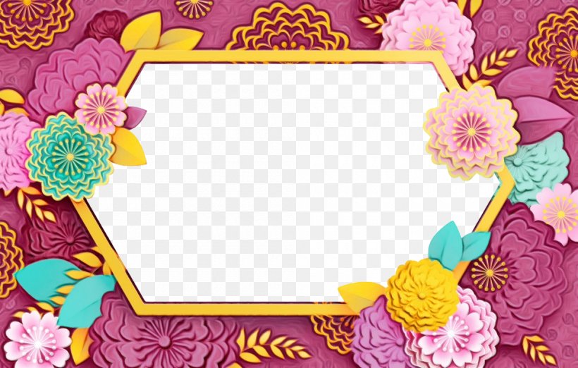 Picture Frame, PNG, 1000x637px, Watercolor, Floral Design, Interior Design, Magenta, Paint Download Free