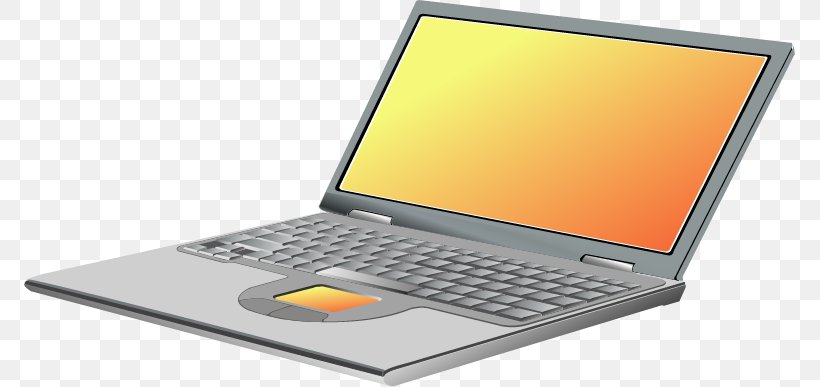 Laptop Netbook Personal Computer, PNG, 771x387px, Laptop, Computer, Computer Hardware, Display Device, Drawing Download Free