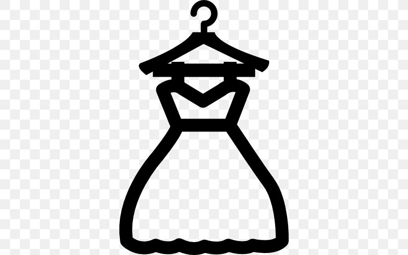 Wedding Dress Clothing Clothes Hanger, PNG, 512x512px, Dress, Area, Artwork, Black, Black And White Download Free