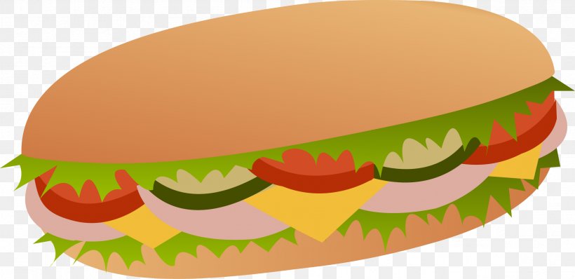 Hamburger Clip Art Submarine Sandwich Openclipart, PNG, 2363x1148px, Hamburger, Cheese, Cheese Sandwich, Dish, Fast Food Download Free