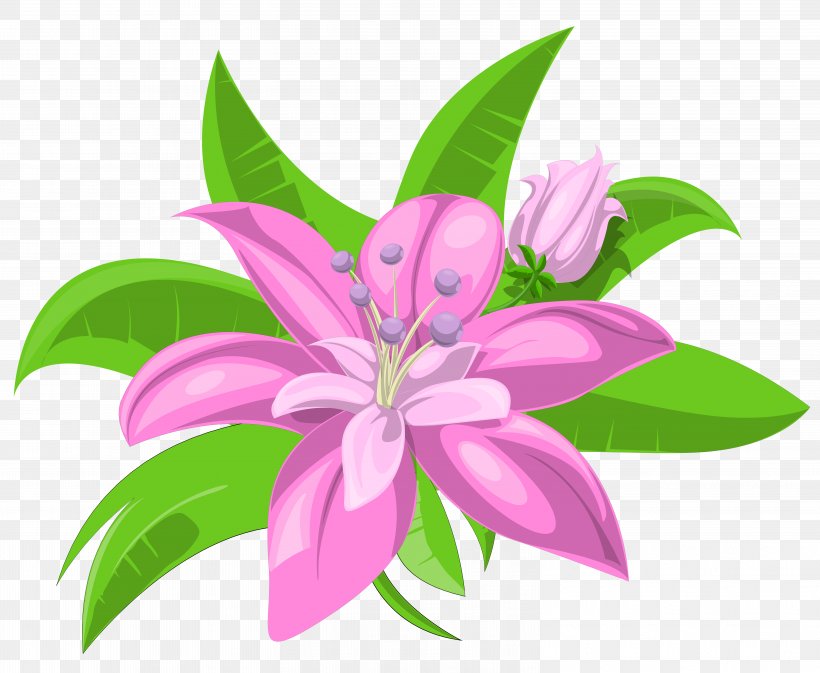 Pink Flowers Drawing Clip Art, PNG, 6209x5099px, Flower, Art, Drawing, Flora, Floral Design Download Free