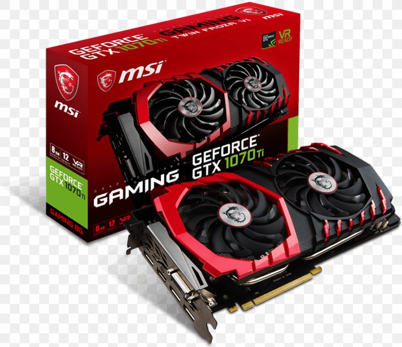 Graphics Cards & Video Adapters GDDR5 SDRAM NVIDIA GeForce GTX 1070 Ti MSI GeForce GTX 1070 TI TITANIUM 8G Graphics Card, PNG, 910x786px, Graphics Cards Video Adapters, Computer Component, Computer Cooling, Electronic Device, Electronics Accessory Download Free