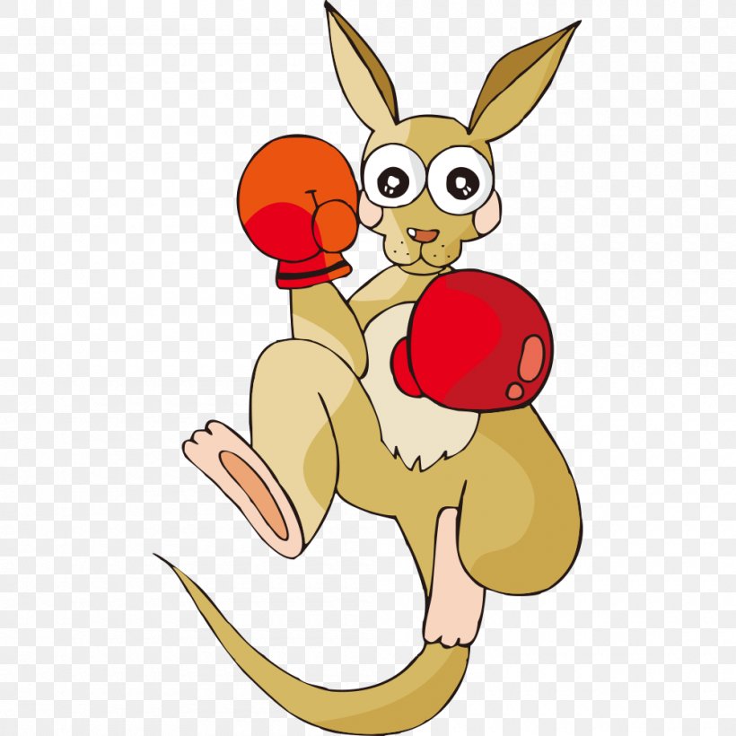 Macropodidae Kangaroo Cartoon Illustration, PNG, 1000x1000px, Macropodidae, Animation, Art, Boxing, Boxing Kangaroo Download Free