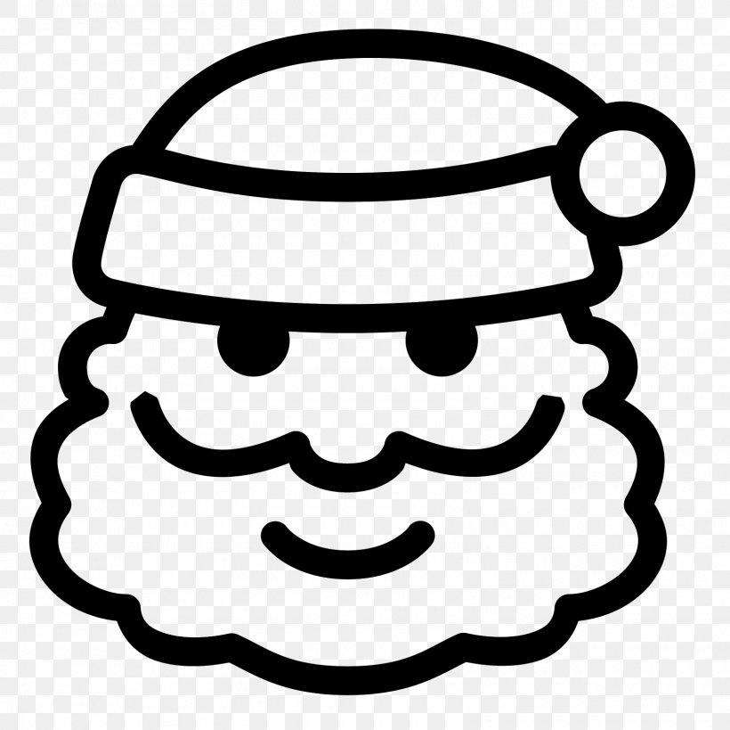 Santa Claus Symbol Christmas, PNG, 1600x1600px, Santa Claus, Beard, Black, Black And White, Christmas Download Free