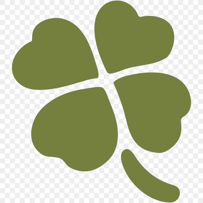 Emoji Four-leaf Clover IPhone Text Messaging SMS, PNG, 2000x2000px, Emoji, Clover, Emoticon, Fourleaf Clover, Green Download Free