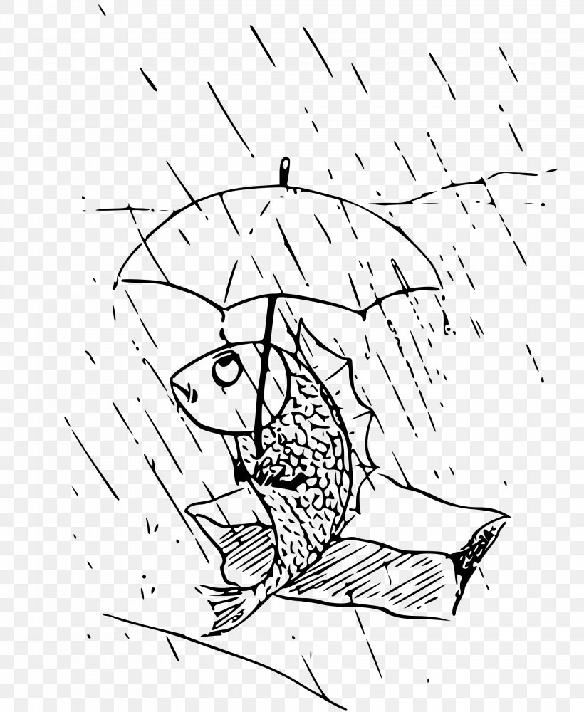 Umbrella Fish Clip Art, PNG, 1968x2400px, Umbrella, Area, Art, Artwork, Black Download Free