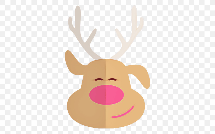 Reindeer, PNG, 512x512px, Deer, Antler, Beige, Fawn, Head Download Free