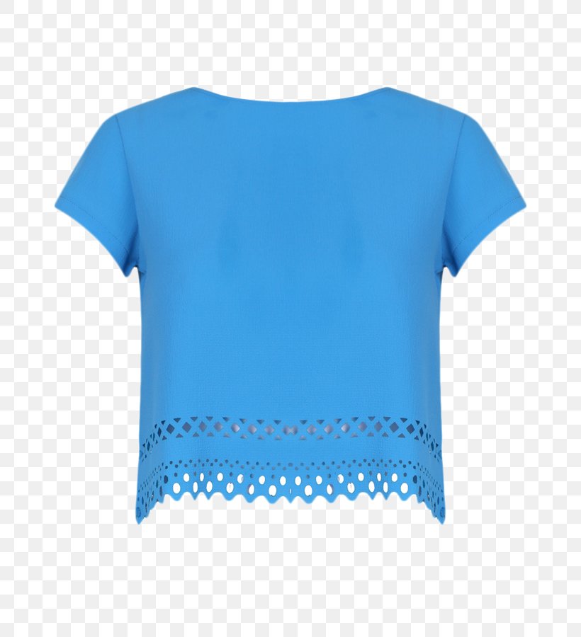 T-shirt Sleeve Crop Top Blue, PNG, 700x900px, Tshirt, Aqua, Azure, Blouse, Blue Download Free