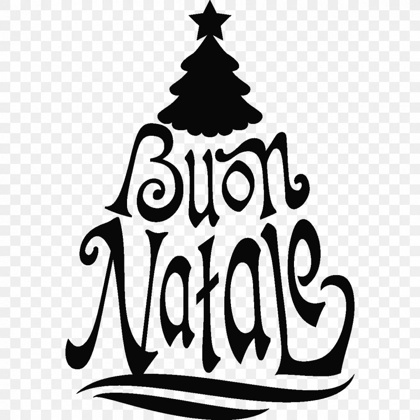 Christmas Tree Brand Logo Clip Art, PNG, 1200x1200px, Christmas Tree, Artwork, Black And White, Brand, Christmas Download Free
