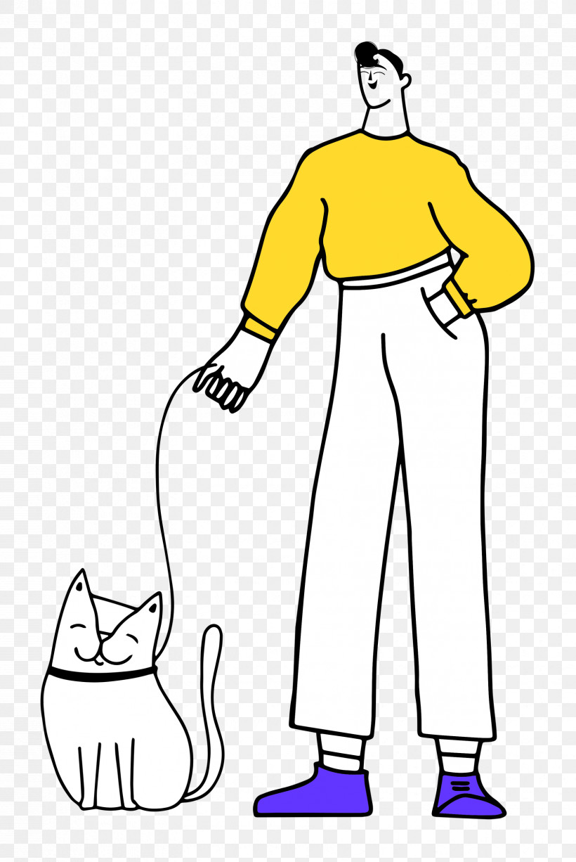 Walking The Cat, PNG, 1672x2500px, Line Art, Character, Headgear, Hm, Joint Download Free