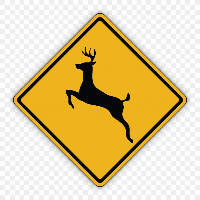 Deer Traffic Sign Moose Stock Photography, PNG, 1000x1000px, Deer, Area, Highway, Hunting, Information Download Free