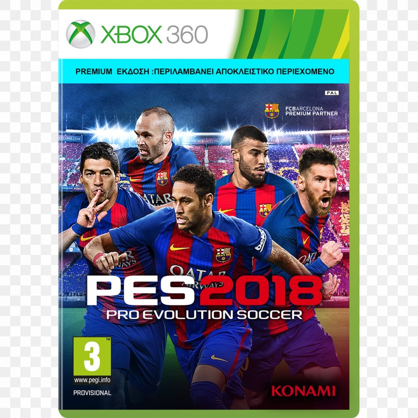 Pro Evolution Soccer 2018 Xbox 360 Pro Evolution Soccer 2017 Xbox One PlayStation 3, PNG, 1200x1200px, Pro Evolution Soccer 2018, Electronic Device, Game, Konami, Pc Game Download Free