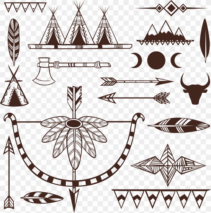 Flat Minority Element, PNG, 1953x1968px, Indigenous Peoples Of The Americas, Apache, Aztec, Black And White, Clip Art Download Free