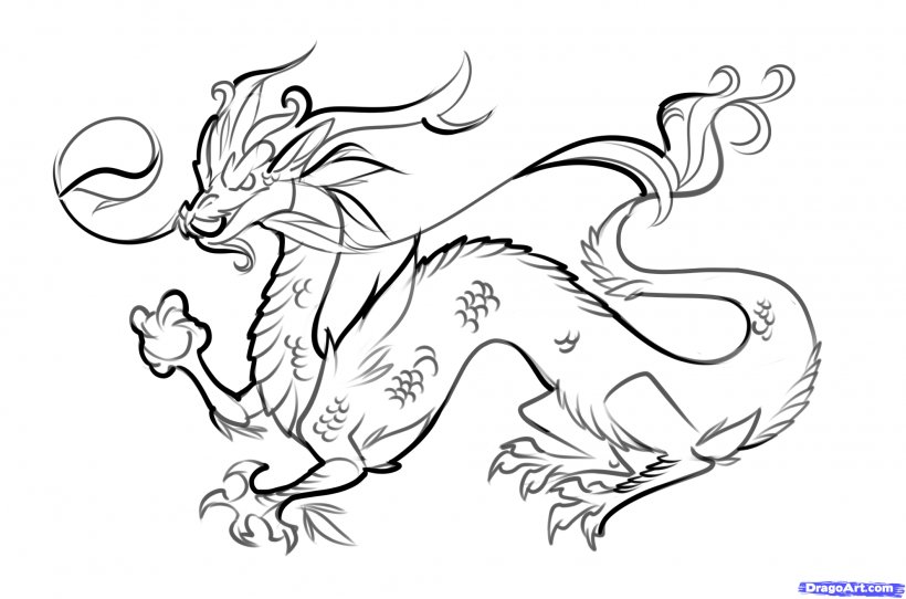 Chinese Dragon Coloring Book Drawing Chinese Mythology, PNG, 1990x1316px, Chinese Dragon, Adult, Art, Artwork, Black And White Download Free