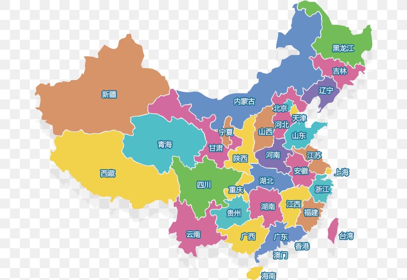 Provinces Of China Road Map, PNG, 683x564px, China, Area, Blank Map, Ecoregion, Geographic Data And Information Download Free