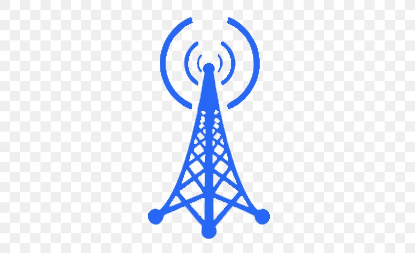 Telecommunications Tower Vector Graphics Broadcasting Stock Photography Illustration, PNG, 500x500px, Telecommunications Tower, Broadcasting, Electric Blue, Logo, Radio Download Free