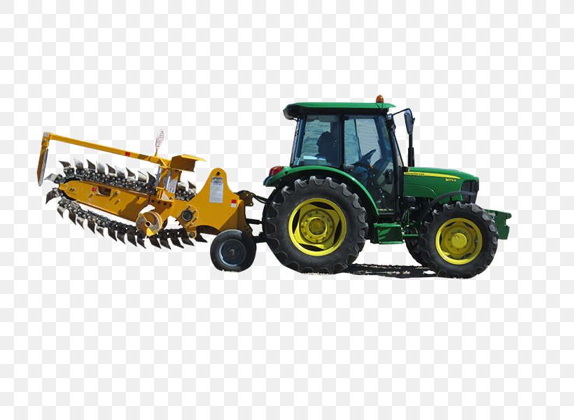 Tractor Caterpillar Inc. Heavy Machinery Trencher, PNG, 800x600px, Tractor, Agricultural Machinery, Caterpillar Inc, Construction, Construction Equipment Download Free
