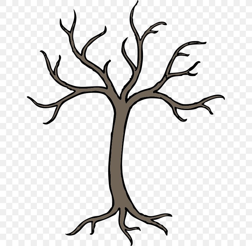 Tree Drawing Snag Clip Art, PNG, 645x800px, Tree, Antler, Black And White, Branch, Cartoon Download Free