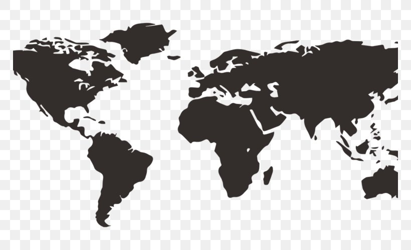 World Map Globe Scale, PNG, 768x500px, World, Black, Black And White, Continent, Decal Download Free