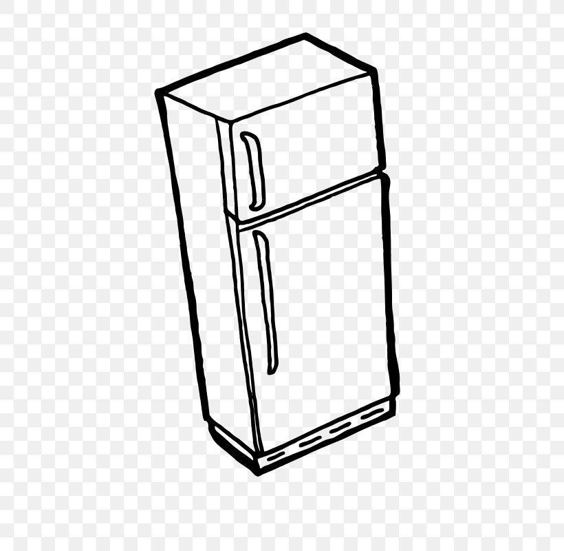 Refrigerator Home Appliance Clip Art, PNG, 569x800px, Refrigerator, Area, Black And White, Cartoon, Freezers Download Free