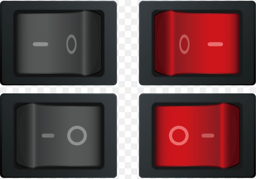 Switch Push-button Red Euclidean Vector, PNG, 955x669px, Switch, Black, Brand, Button, Designer Download Free