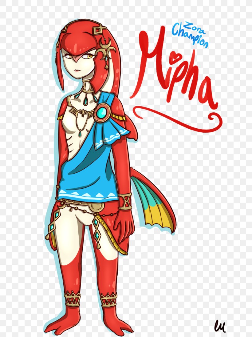The Legend Of Zelda: Breath Of The Wild Wii U Mipha Drawing, PNG, 730x1095px, Watercolor, Cartoon, Flower, Frame, Heart Download Free