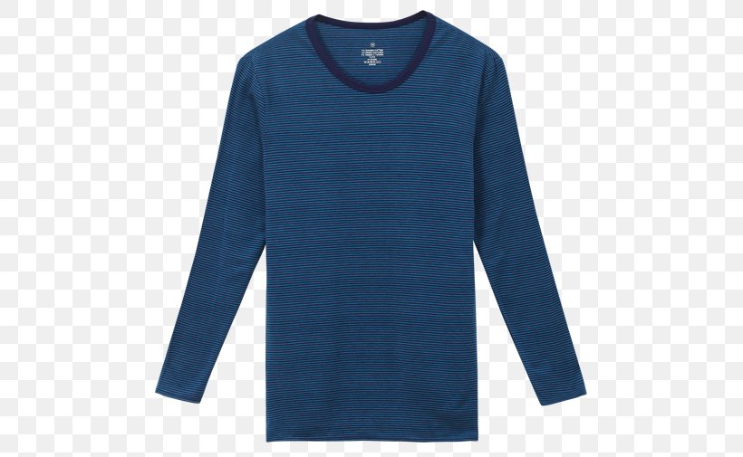 Long-sleeved T-shirt Long-sleeved T-shirt Neck, PNG, 505x505px, Sleeve, Active Shirt, Blue, Cobalt Blue, Electric Blue Download Free