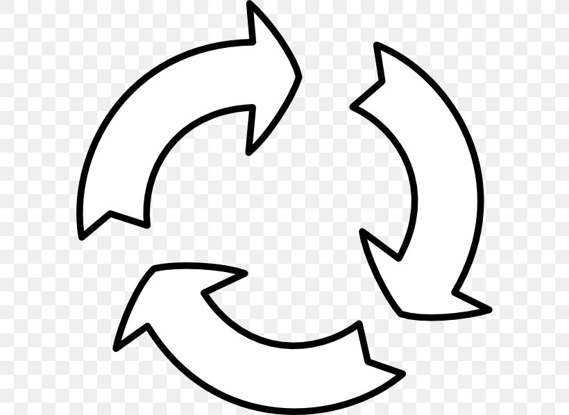 Reuse Recycling Symbol Clip Art, PNG, 600x598px, Reuse, Area, Art, Black, Black And White Download Free