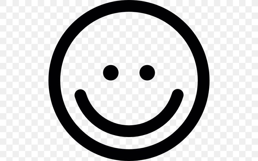Emoticon Smiley, PNG, 512x512px, Emoticon, Area, Black And White, Emotion, Face Download Free